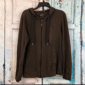 Prana Full Zip Hooded  Brown Jacket Small
